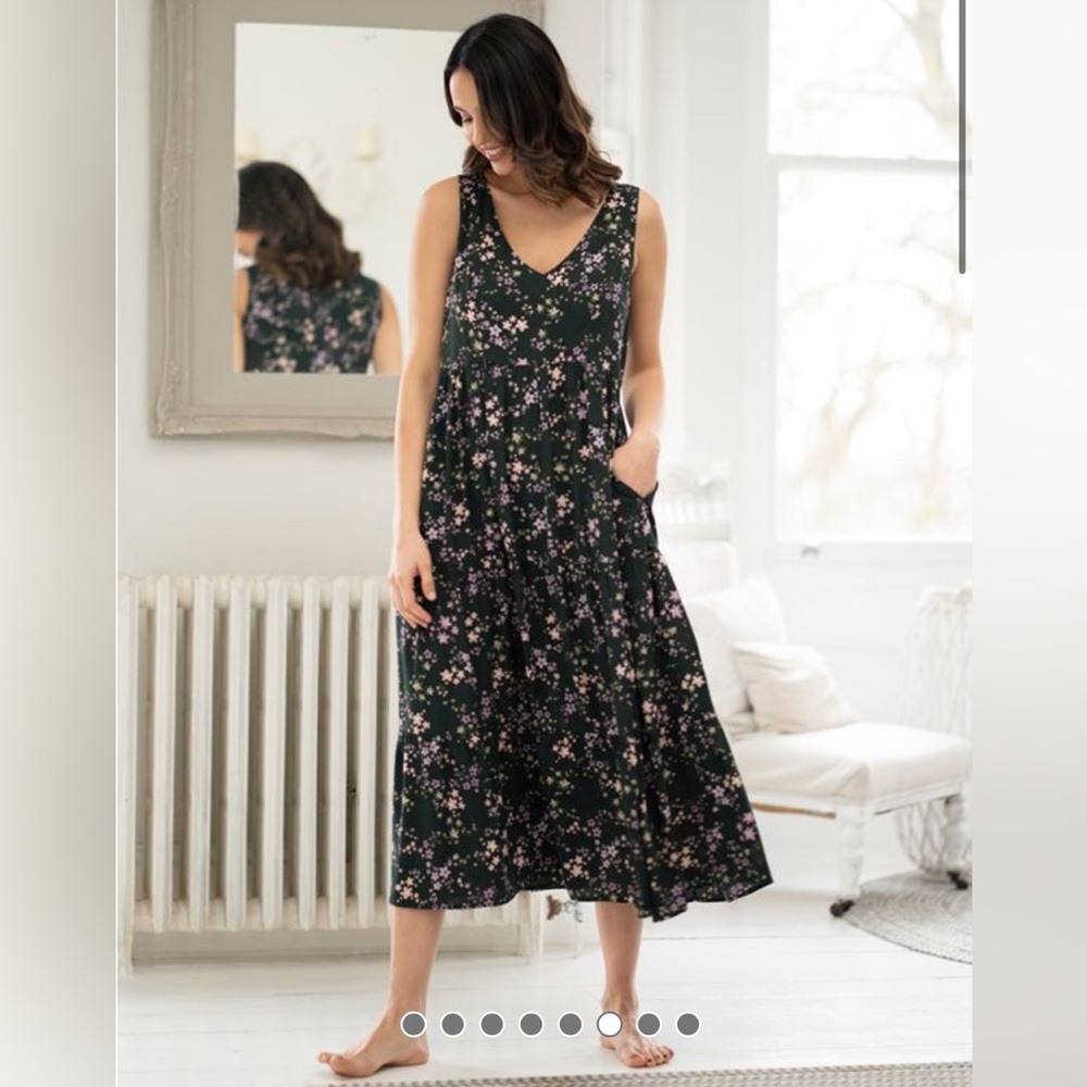Seraphine Black Floral Midi Dress